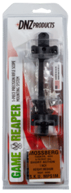 DNZ Medium Height 1" Scope Mount for Mossberg Patriot is meant for 1” diameter tubes and is secured to the scope with one screw per side.